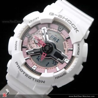 Casio G-Shock S Series Rose Motif Band Ladies Watch GMA-S110F-7A, GMAS110F