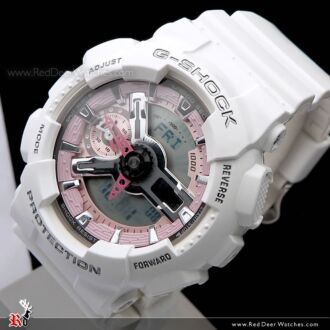 Casio G-Shock S Series Rose Motif Band Ladies Watch GMA-S110F-7A, GMAS110F