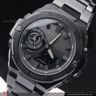 Casio G-Shock G-Steel All Black Bluetooth Solar Mens Watch GST-B500BD-1A, GSTB500BD