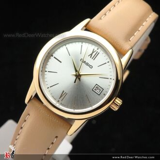 Casio Day Date Quartz Leather Strap Ladies Watch LTP-V002GL-7B3