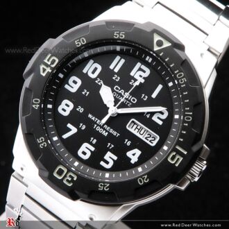 Casio Men's Diver Style Quartz Watch with Stainless Steel MRW-200HD-1B