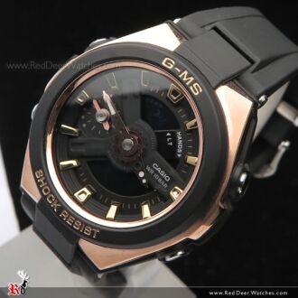 Casio Baby-G G-MS Black x Rose Gold Ladies Watch MSG-400G-1A1, MSG400G