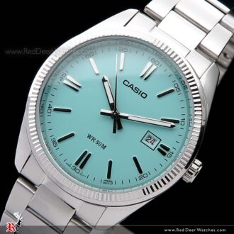 Casio Vintage Turquoise Blue Retro Classic Watch MTP-1302PD-2A2