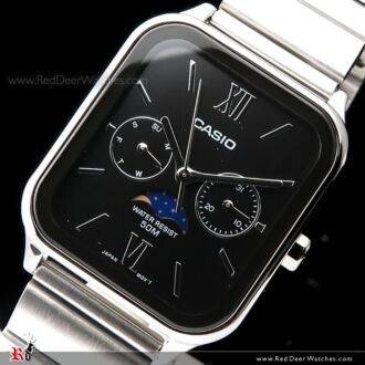 Casio Quartz Moonphase Stainless Steel Watch MTP-M305D-1A2, MTPM305D