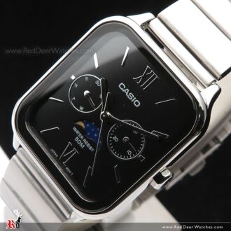 Casio Quartz Moonphase Stainless Steel Watch MTP-M305D-1A2, MTPM305D