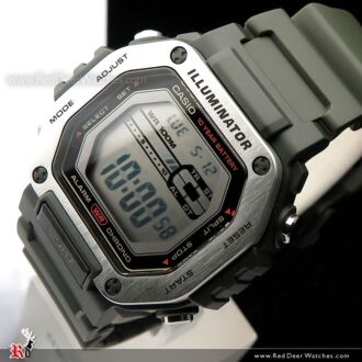 Casio 10 Year Battery 100M 5 Alarms Digital Watch MWD-110H-3A, MWD110H