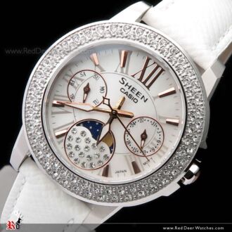 Casio Sheen SWAROVSKI Cruise Line Moon Phase Ladies Watch SHE-3506D-7A, SHE3506D