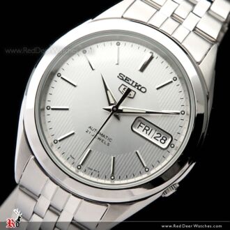 SEIKO 5 Automatic White Gold Mens Watch See-thru Back SNKL17K1, SNKL17