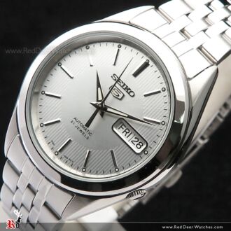 SEIKO 5 Automatic White Gold Mens Watch See-thru Back SNKL17K1, SNKL17