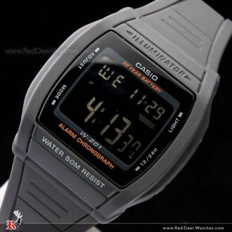 Casio Bold Display LED Sporty Digital Watch W-201-1BV, W201