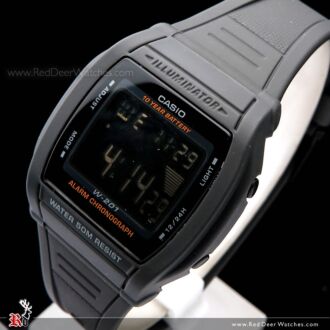 Casio Bold Display LED Sporty Digital Watch W-201-1BV, W201