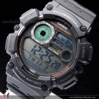 Casio Digital Moon Phase Fishing Level Sport Watch WS-1500H-1AV, WS1500H