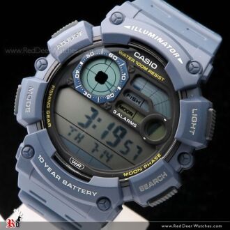 Casio Digital Moon Phase Fishing Level Sport Watch WS-1500H-2AV, WS1500H