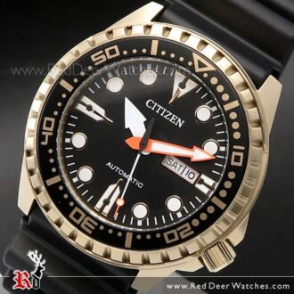 Citizen Automatic 100m Rubber Strap Rose Gold Sport Watch NH8383-17E