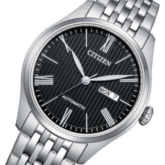 Citizen Mechanical Cream Dial Brown Leather Automatic Watch NH8410-08B