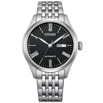 Citizen Mechanical Cream Dial Brown Leather Automatic Watch NH8410-08B