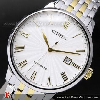 Citizen Mechanical Automatic Sapphire Two Tone Mens Dress Watch NJ0084-59A