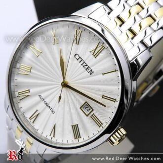 Citizen Mechanical Automatic Sapphire Two Tone Mens Dress Watch NJ0084-59A