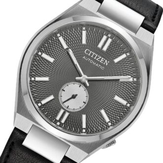 Citizen TSUYOSA Small Seconds Grey Leather Strap Mechanical Watch NK5010-01H