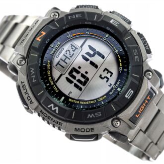 Casio Pro Trek Titanium Solar Altimeter Thermometer Compass Watch PRG-340T-7, PRG340T