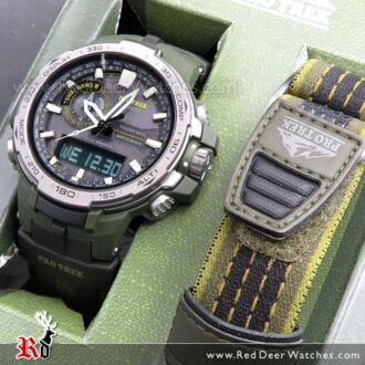 Casio ProTrek Solar Radio Multiband 6 Analog-Digital Watch PRW-6000Y-1, PRW6000Y With Extra Strap