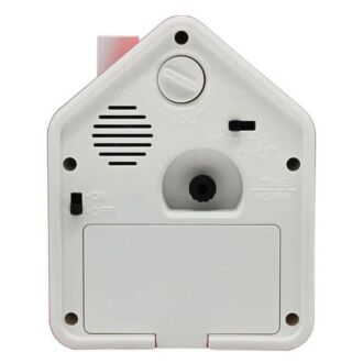 Seiko QHP010R Bird Sound Compact Stylish White Red11cm Alarm Clock