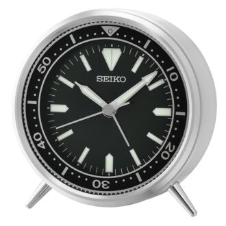 Seiko Mai T Aluminum Bedside Alarm Clock QXE065S