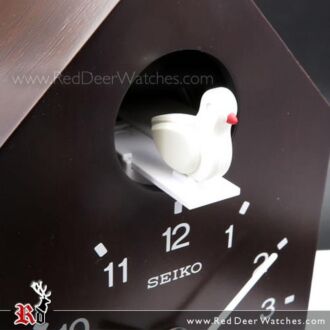 Seiko Cuckoo Electronic Bird Sound Wooden Clock QXH070B