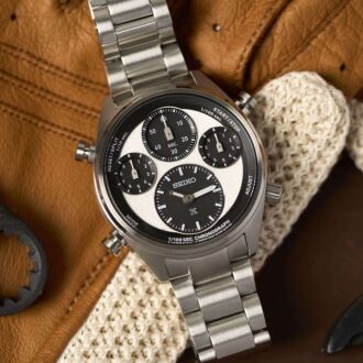 Seiko Prospex Speedtimer Panda Chronograph Solar Watch SFJ001P1