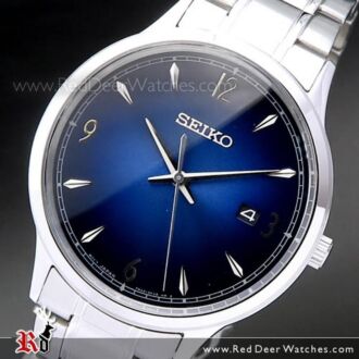 SEIKO Quartz Blue Dial Stainless Steel Mens Watch SGEH89P1