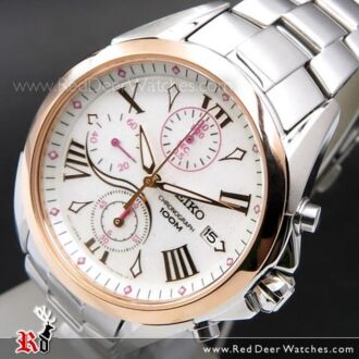 Seiko Criteria Chronograph Ladies Rose Gold SNDZ12P1