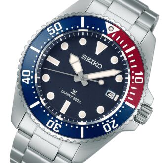 Seiko Prospex Sea Solar Pepsi Bezel Diver Watch SNE595P1