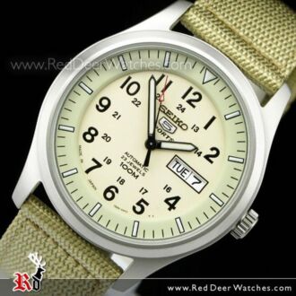 Seiko 5 Military Automatic 100m Mens Nylon Watch SNZG07J1, SNZG07