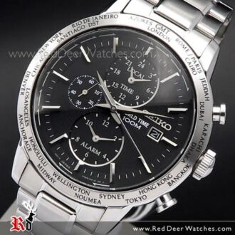 Seiko Chronograph Alarm World Time Mens Watch SPL049P1, SPL049