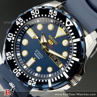 Seiko 5 Automatic Navy Blue Monster Resin 100M Sport Watch SRP605K2, SRP605
