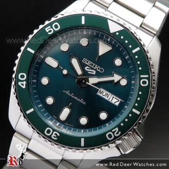 Seiko 5 Sports Green Dial Stainless Steel 100M Automatic Watch SRPD61K1, SRPD61