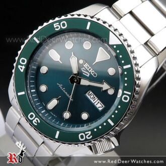 Seiko 5 Sports Green Dial Stainless Steel 100M Automatic Watch SRPD61K1, SRPD61