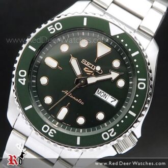 Seiko 5 Sports Green Dial Stainless Steel 100M Automatic Watch SRPD63K1, SRPD63