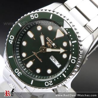 Seiko 5 Sports Green Dial Stainless Steel 100M Automatic Watch SRPD63K1, SRPD63