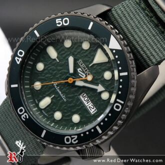 Seiko 5 Sports Green Silicone Strap 100M Automatic Watch SRPD77K1, SRPD77