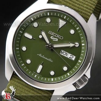 Seiko 5 Sports Green Dial Nylon Strap Automatic Watch SRPE65K1