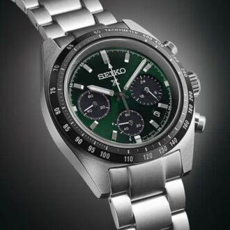 Seiko Prospex Speedtimer Solar Sapphire Chronograph Dark Green Watch SSC933P1