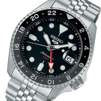 Seiko 5 Sports GMT Automatic Black Grape Dial Watch SSK001K1