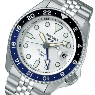 Seiko 5 Sports GMT Automatic Silver Dial Watch SSK033K1