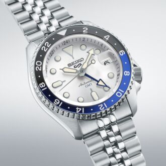 Seiko 5 Sports GMT Automatic Silver Dial Watch SSK033K1