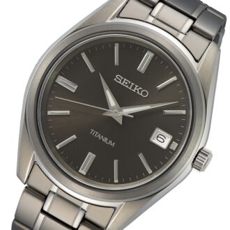 Seiko Titanium Quartz Classic Sapphire Men's Watch SUR375P1