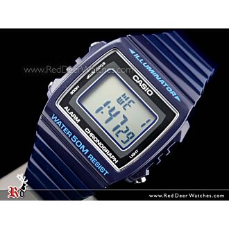 Casio Unisex Alarm Stopwatch Dark Blue Watch W-215H-2AV, W215H