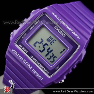 Casio Unisex Alarm Stopwatch Purple Watch W-215H-6AV, W215H