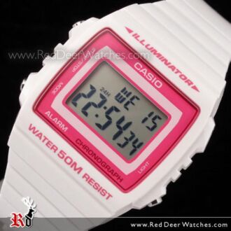 Casio Unisex Alarm Stopwatch White Watch W-215H-7A2V, W215H