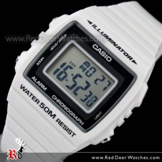 Casio Unisex Alarm Stopwatch White Watch W-215H-7AV, W215H